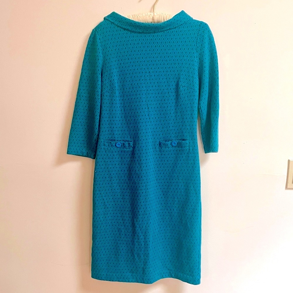 Boden Teal Long Sleeve Dress